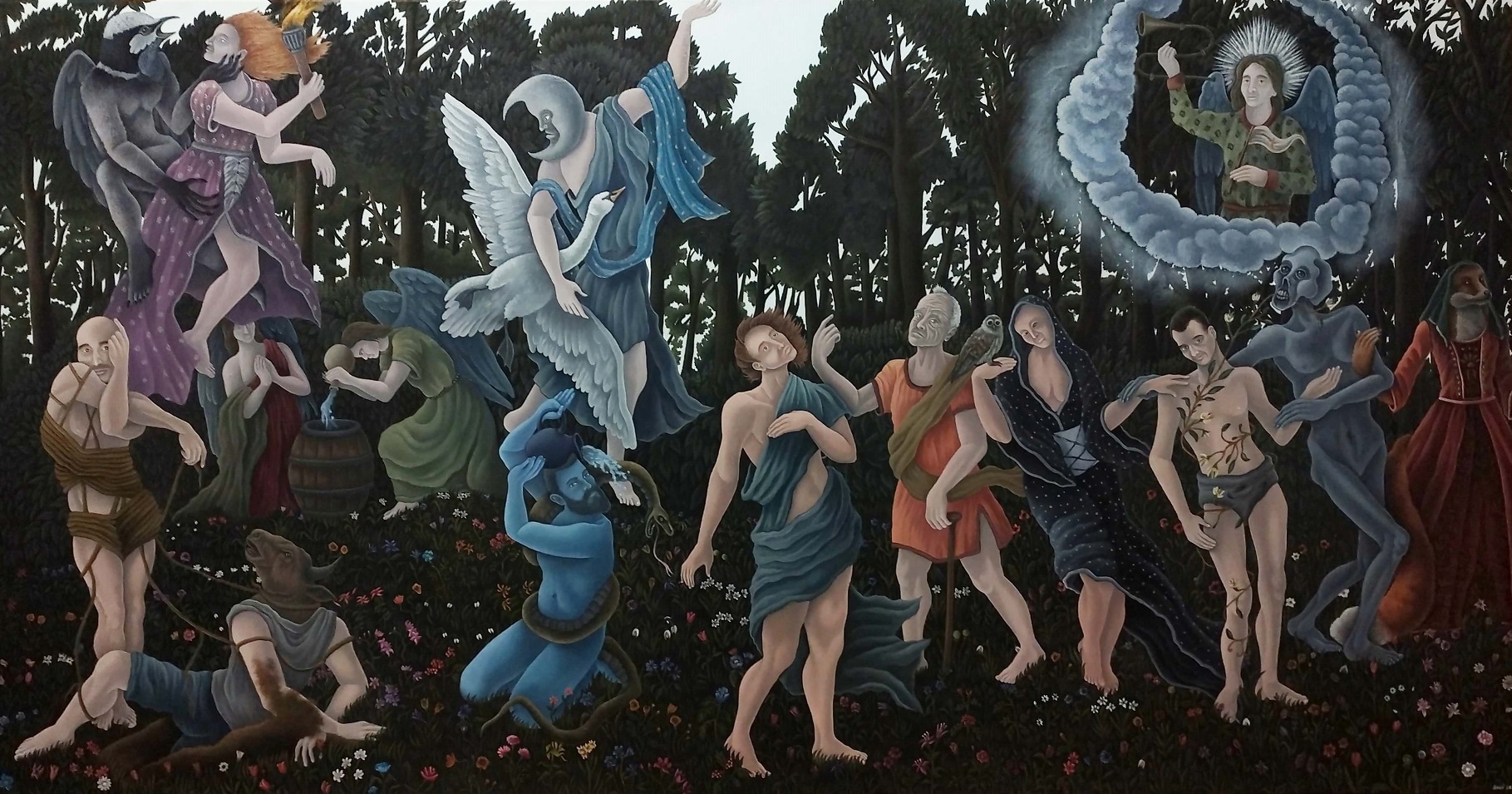 2 Sodba 2023 olje na platnu 100 x 190 cm